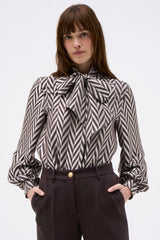 CHEMISIER ROSE CHEVRON