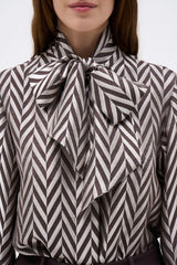 CHEMISIER ROSE CHEVRON