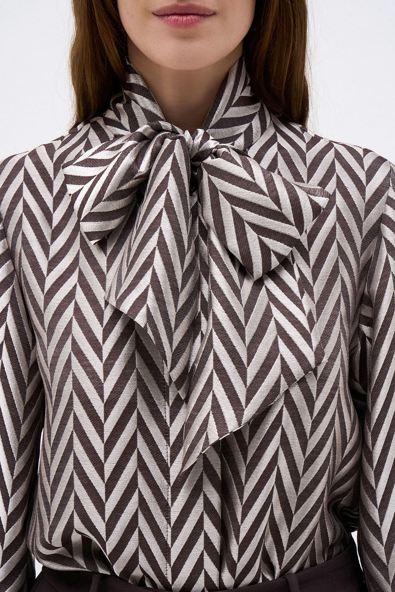 CHEMISIER ROSE CHEVRON