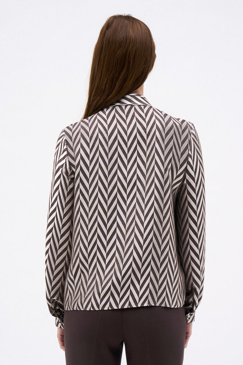 CHEMISIER ROSE CHEVRON