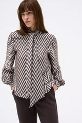 CHEMISIER ROSE CHEVRON
