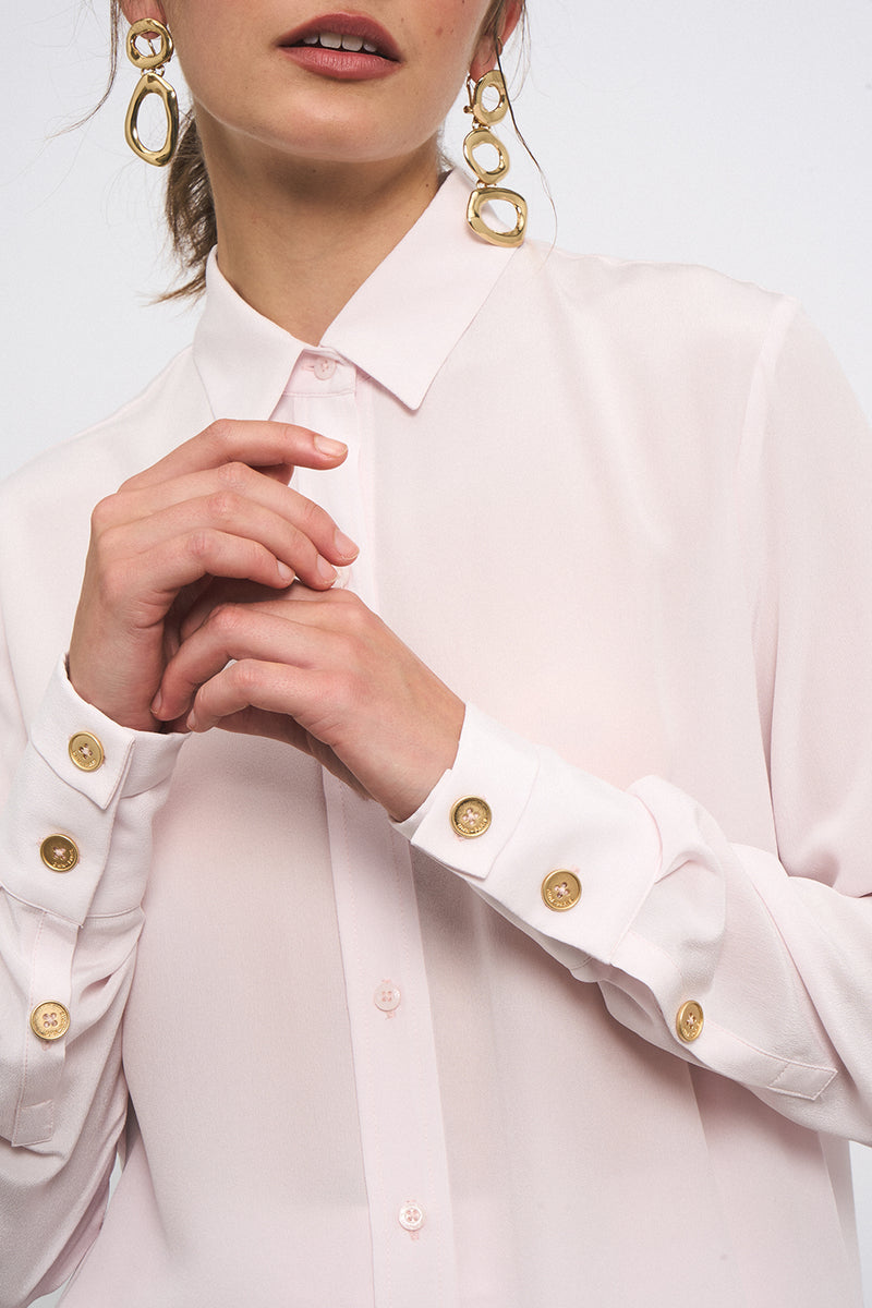 CHIARA CREPE PINK SHIRT