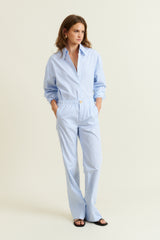 DMN PARIS  - CHEMISIER BILLIE POPELINE RAYURE