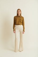 DMN PARIS  - CHEMISIER ROME CHEVRON OCRE