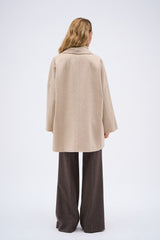 FLORA PRINCE DE GALLES BEIGE COAT