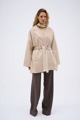 MANTEAU FLORA PRINCE DE GALLES BEIGE