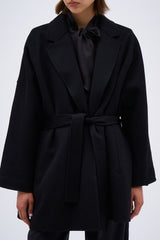 BLACK FLORA COAT