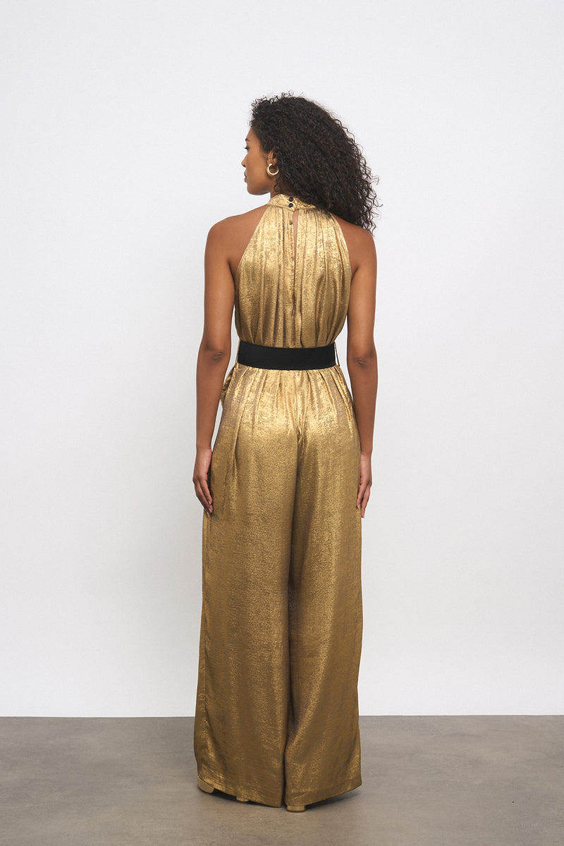 JILIAN GOLD JUMPSUIT