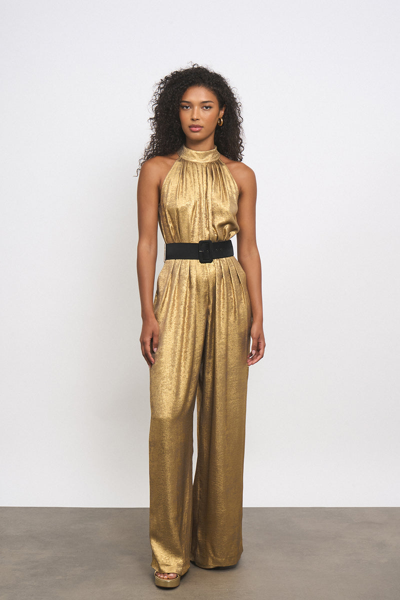 JILIAN GOLD JUMPSUIT