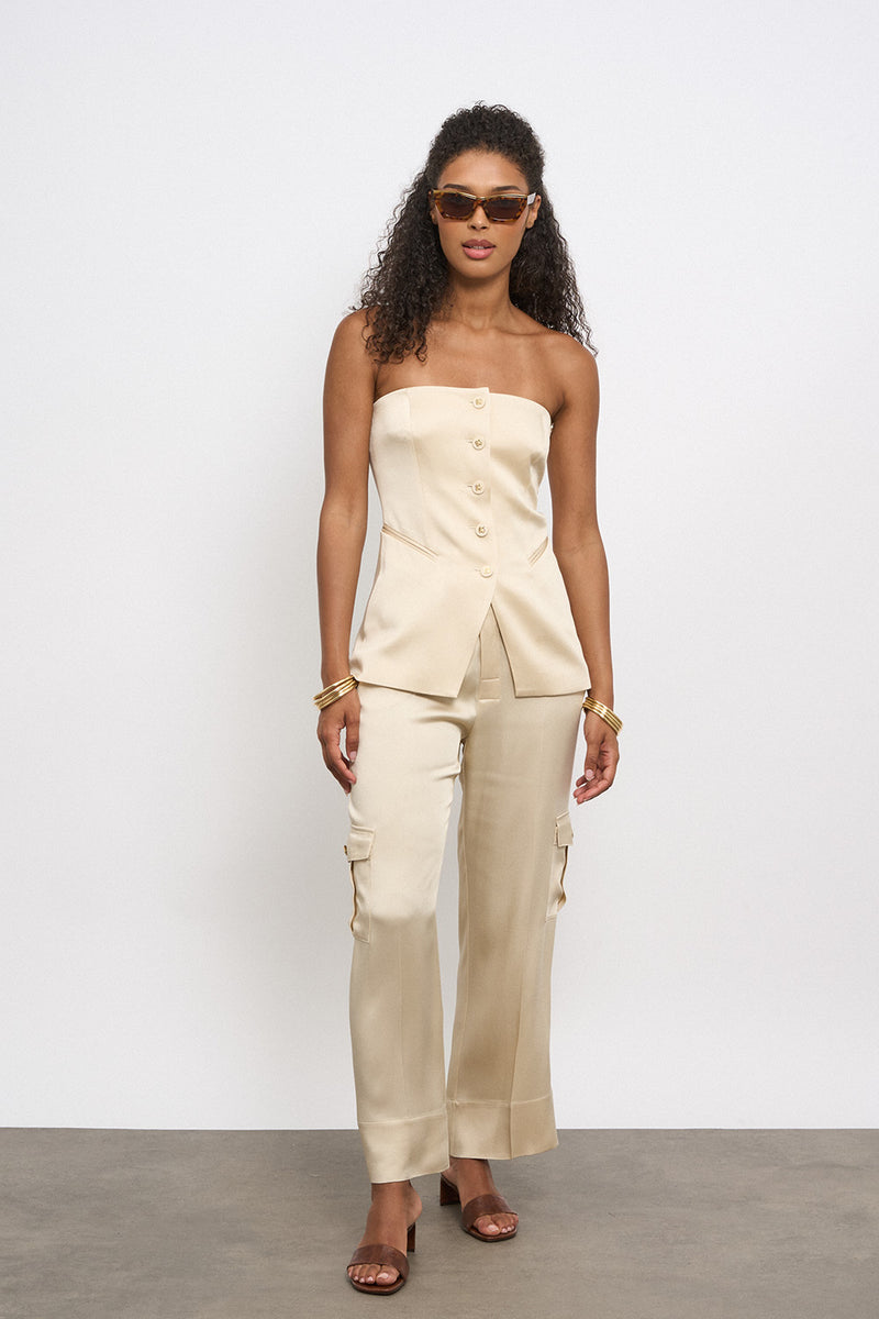 JOSEPH SATIN SAND PANTS