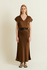 DMN PARIS  - JUPE BELLA CACAO