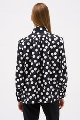 CHARLIE BLOUSE BLACK POLKA DOTS