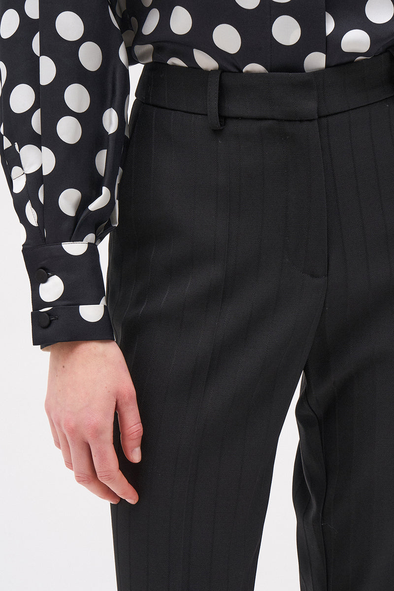 PANTALON VICTORIA RAYURE NOIRE