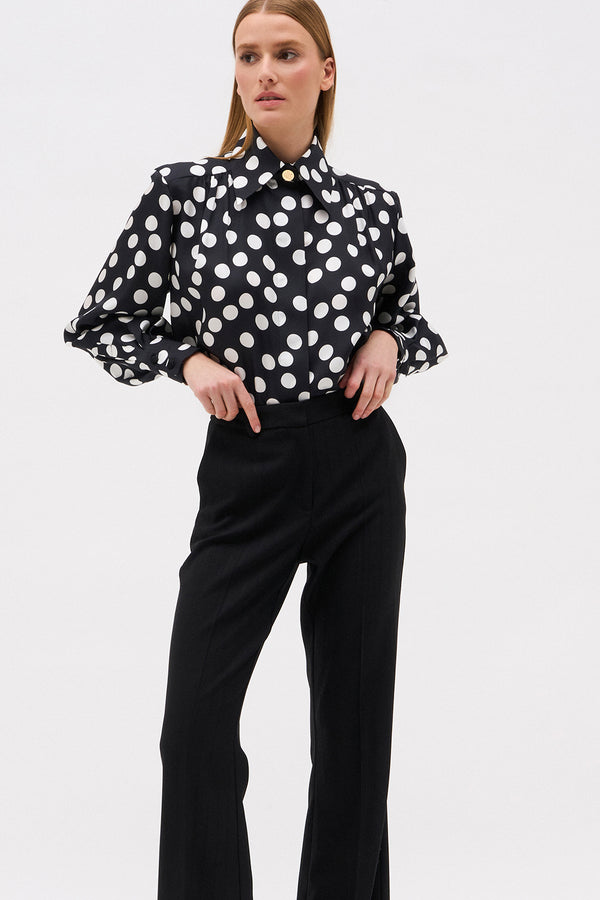 PANTALON VICTORIA RAYURE NOIRE