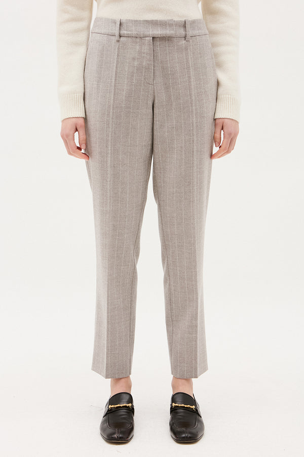 PANTALON WILL RAYURE GREIGE