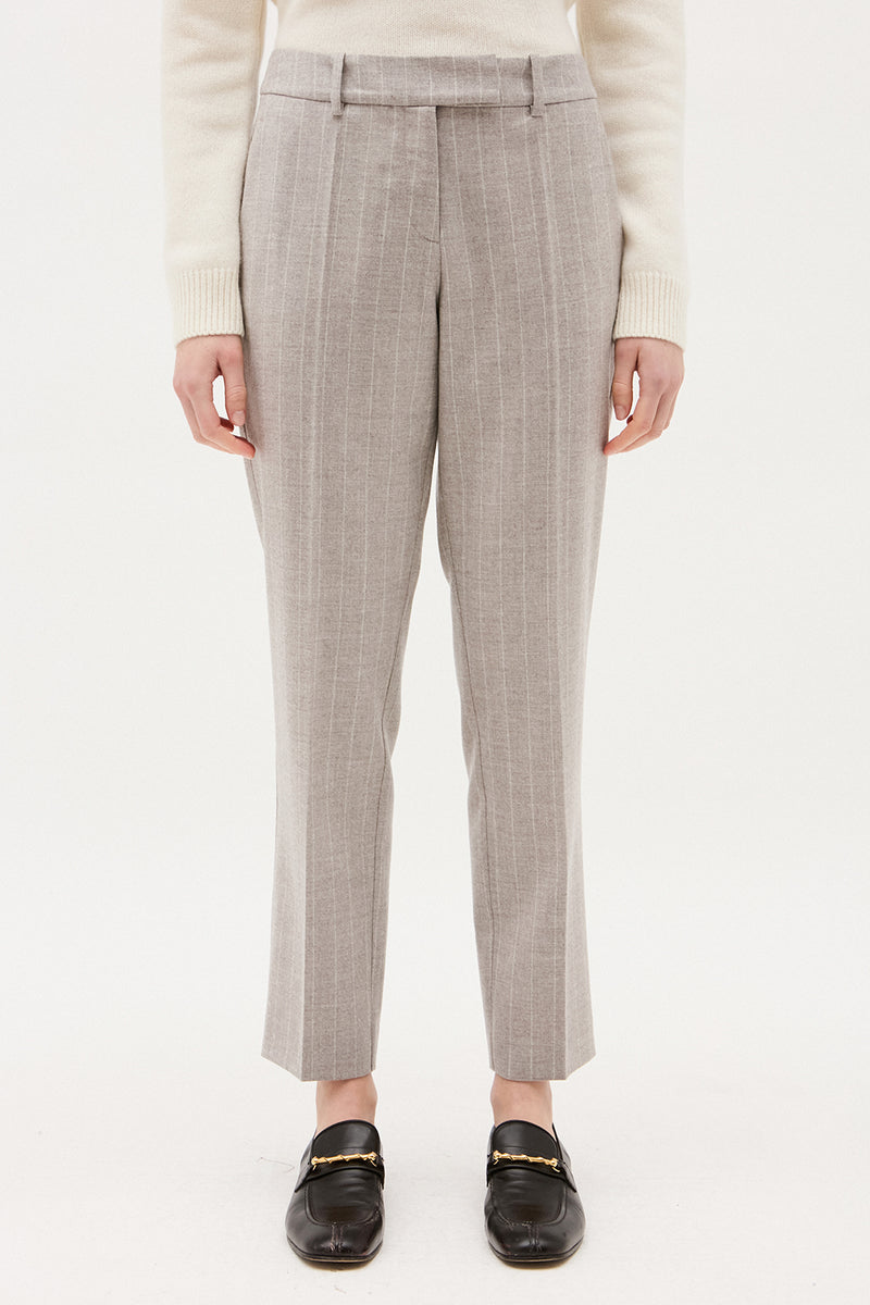 PANTALON WILL RAYURE GREIGE
