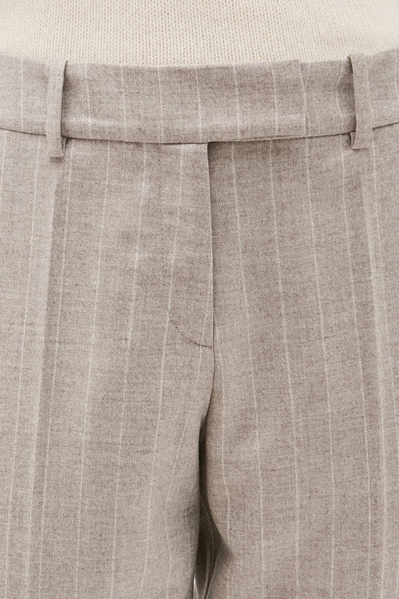 PANTALON WILL RAYURE GREIGE