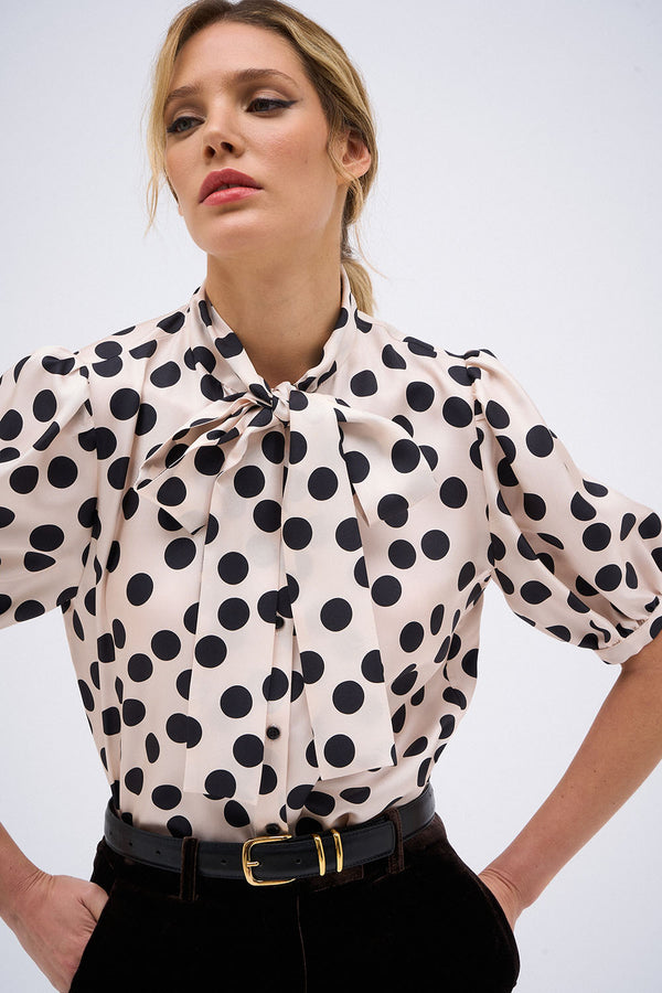 PIERRA SHIRT NUDE POLKA DOTS