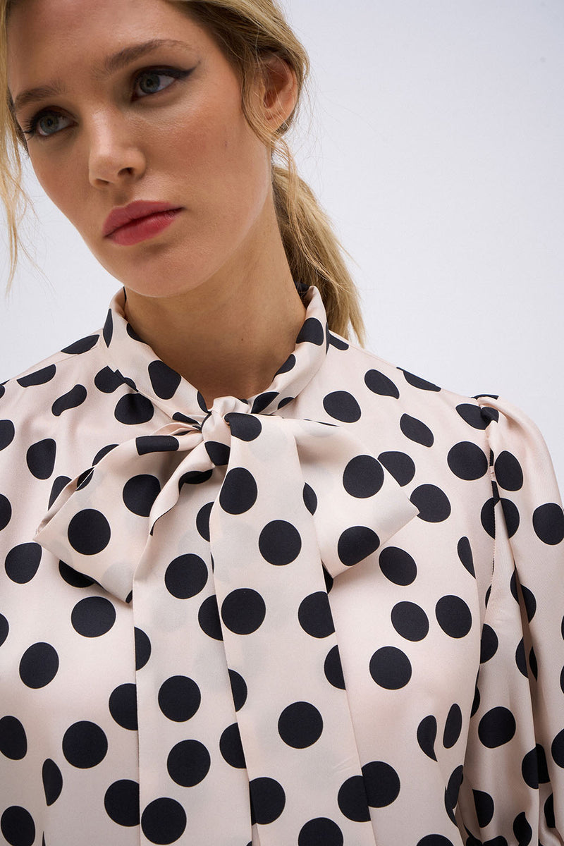 PIERRA SHIRT NUDE POLKA DOTS