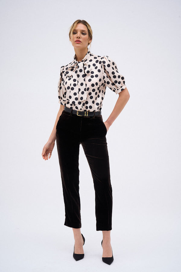 PIERRA SHIRT NUDE POLKA DOTS