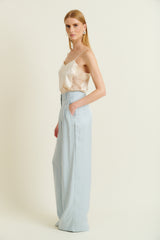 DMN PARIS  - PANTALON ALEXANDRE BLEU PERLE