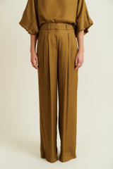 DMN PARIS  - PANTALON ALEXANDRE  CHEVRON OCRE