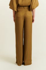 DMN PARIS  - PANTALON ALEXANDRE  CHEVRON OCRE