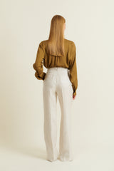 DMN PARIS  - PANTALON LAURE BEIGE