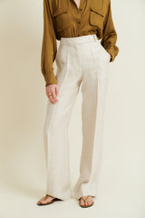 DMN PARIS  - PANTALON LAURE BEIGE