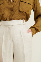DMN PARIS  - PANTALON LAURE BEIGE