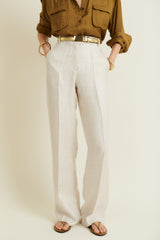 DMN PARIS  - PANTALON LAURE BEIGE