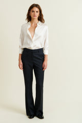 DMN PARIS  - PANTALON PAULA RAYURE MARINE