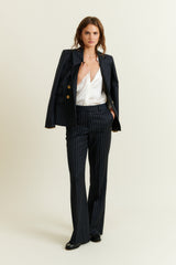 DMN PARIS  - PANTALON PAULA RAYURE MARINE
