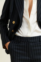 DMN PARIS  - PANTALON PAULA RAYURE MARINE
