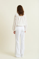 DMN PARIS  - PANTALON VINNIE BLANC