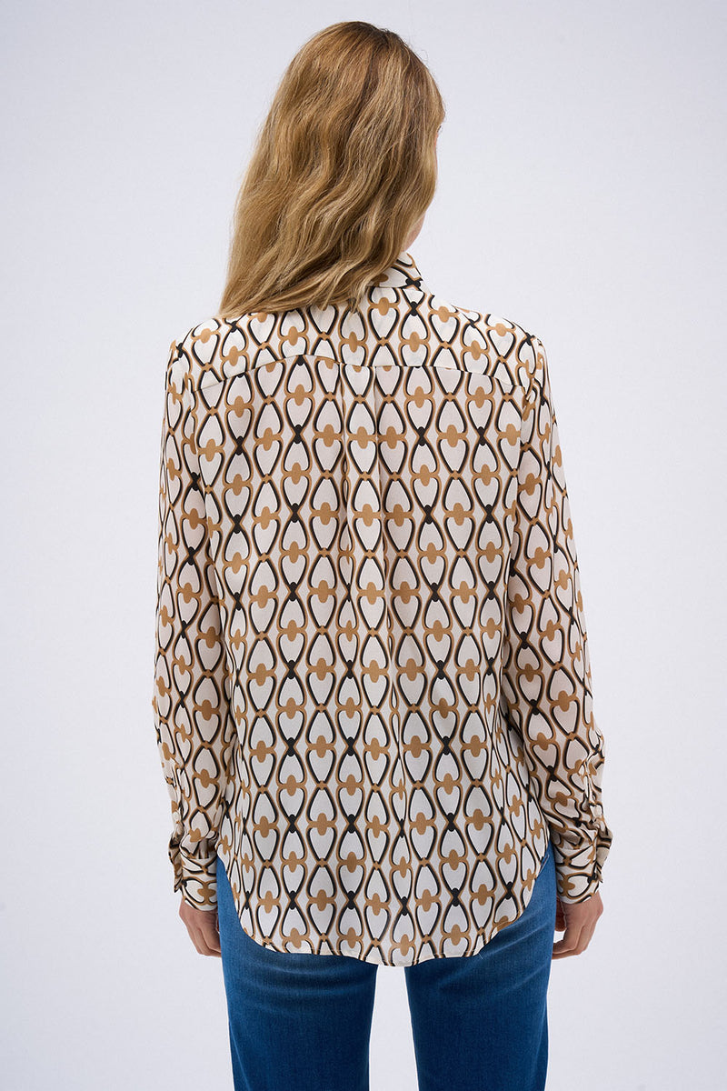 RAYA PRINT CAMEL SHIRT