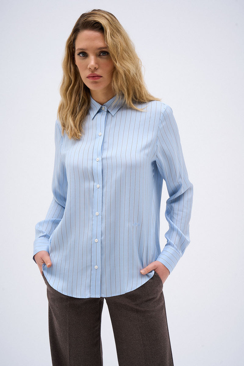 BLUE STRIPE RAYA SHIRT