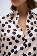 REGINA SHIRT NUDE POLKA DOTS