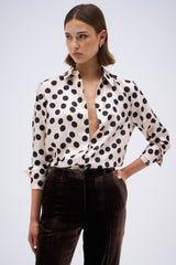 REGINA SHIRT NUDE POLKA DOTS