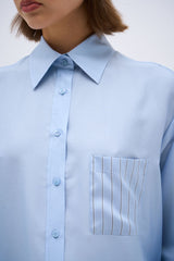 CHEMISE RIVA RAYURE BLEU