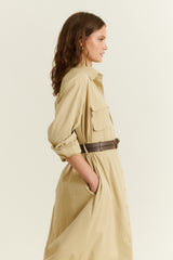 DMN PARIS  - ROBE SAGE BEIGE