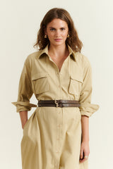 DMN PARIS  - ROBE SAGE BEIGE