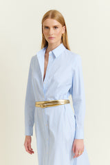 DMN PARIS  - ROBE YVETTE RAYURE BLEU