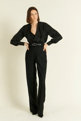 BLACK LINO PANTS