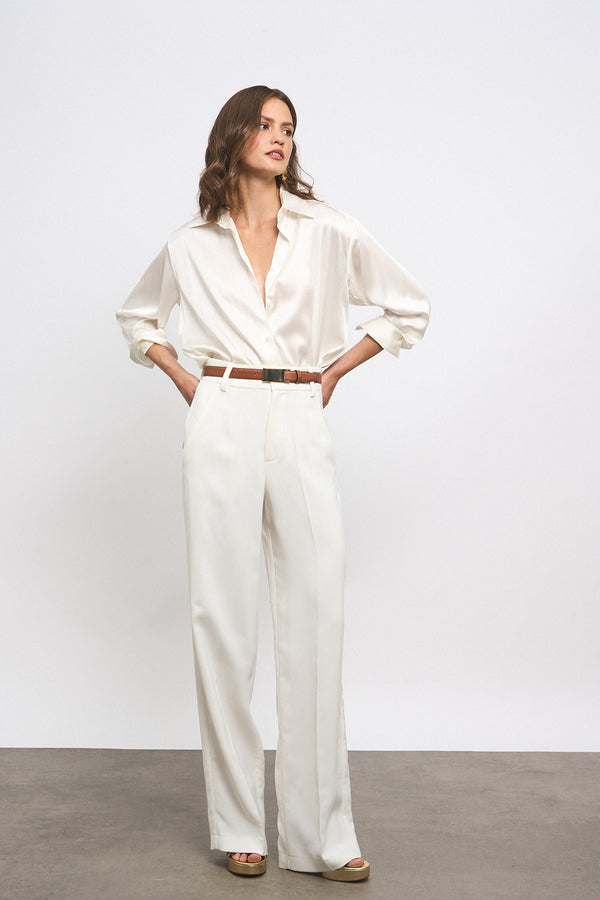 PANTALON LINO BLANC