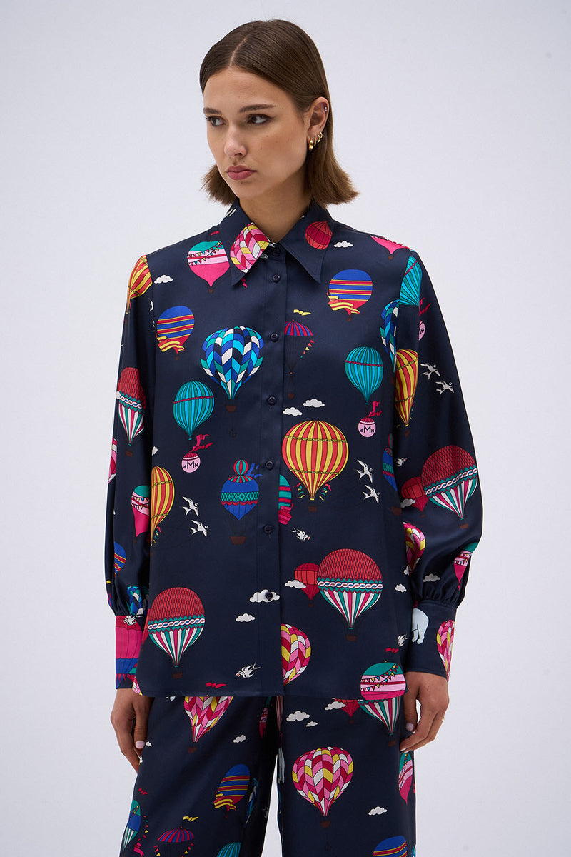 SHIRT SYLVIA PRINT MONTGOLFIERES