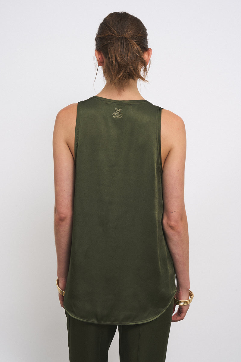 TINA KHAKI TANK TOP