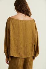DMN PARIS  - TOP MONICA CHEVRON OCRE