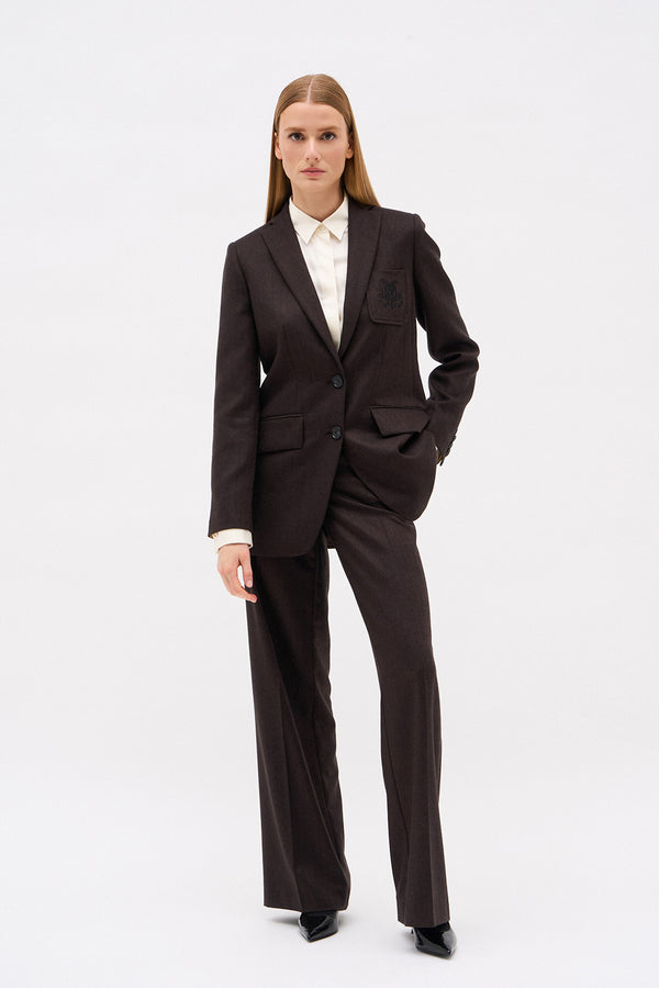 VESTE ARMANDA MARRON