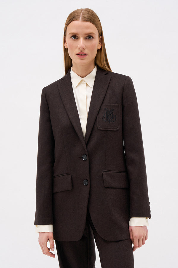 VESTE ARMANDA MARRON